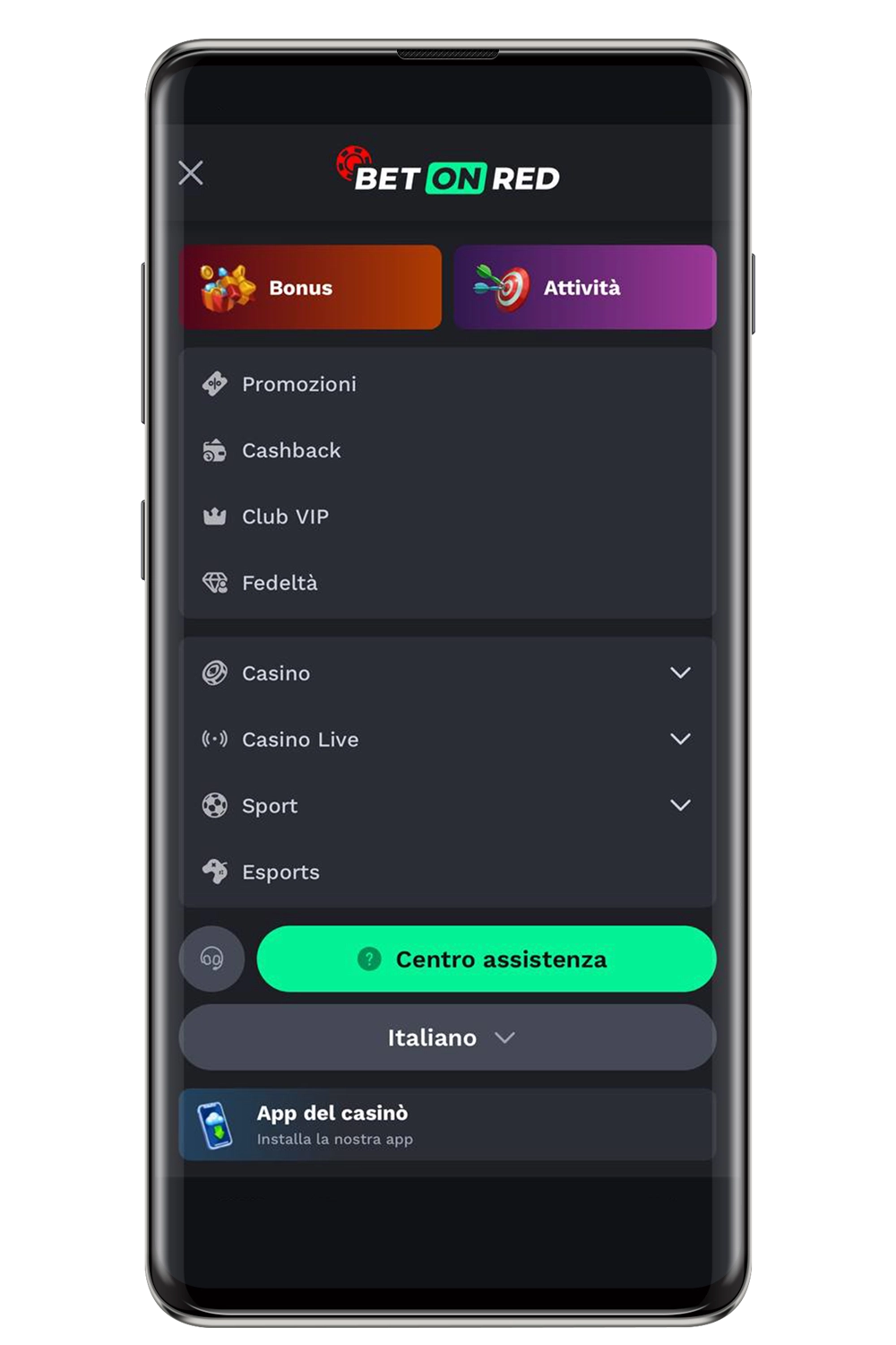 Screenshot dal sito ufficiale